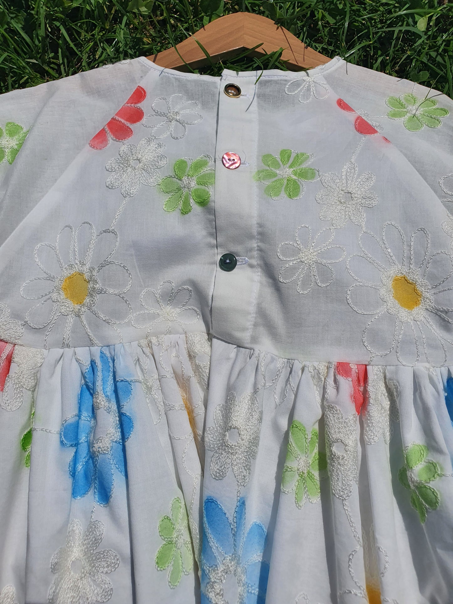 Dress for girls white embroidered Dress for girls lace San Gallo white