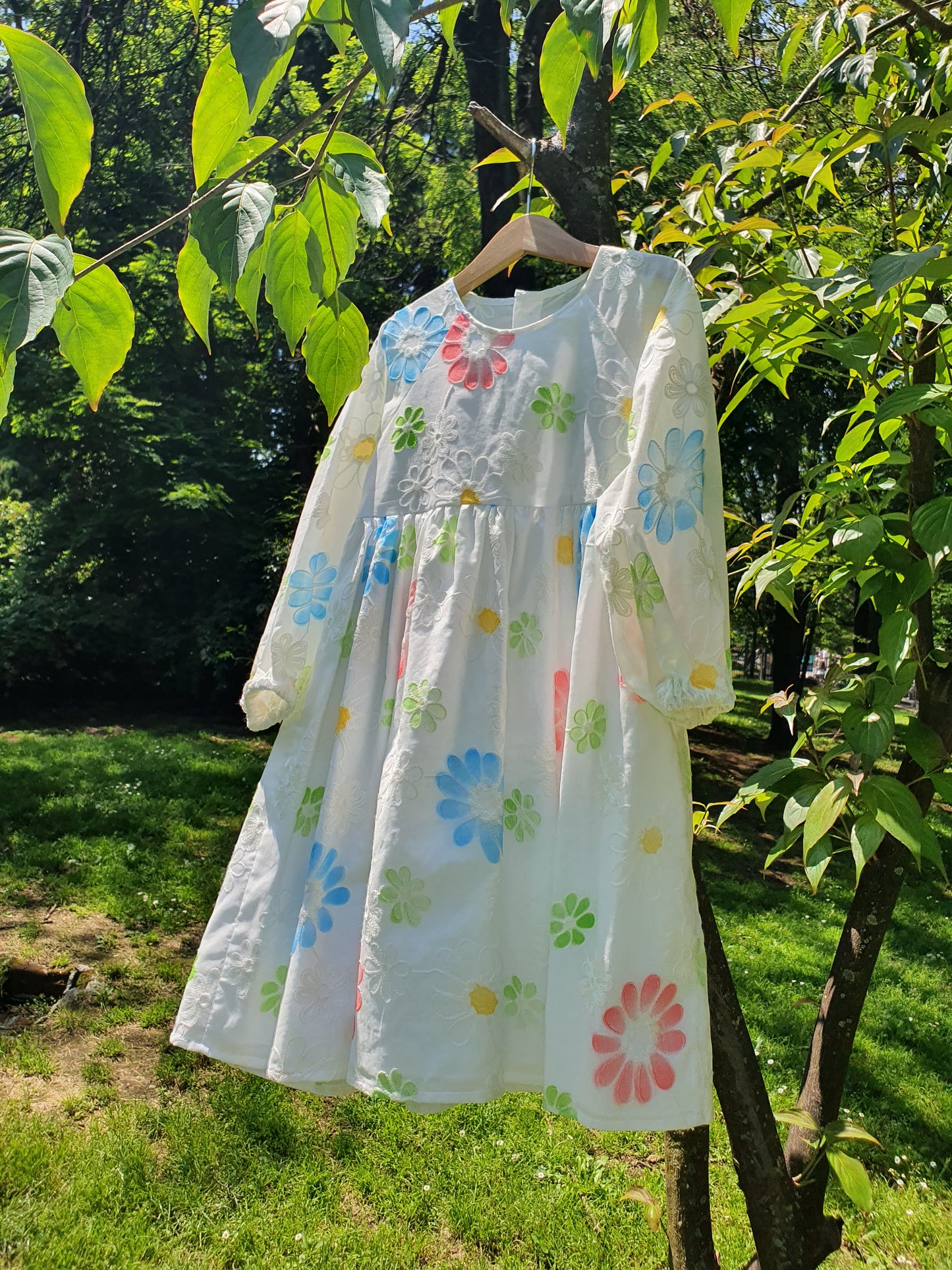 Dress for girls white embroidered Dress for girls lace San Gallo white