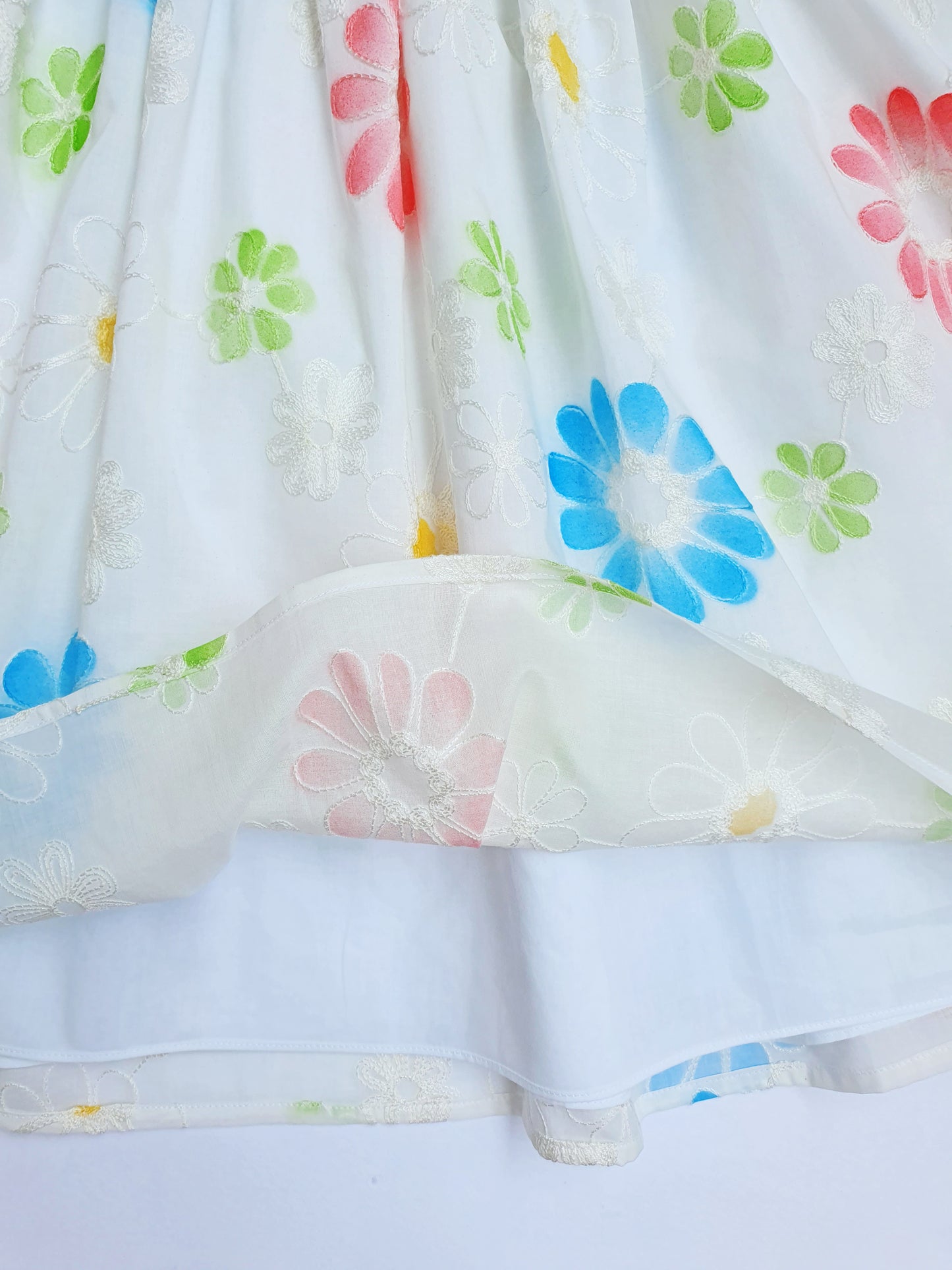 Womens White Dress Embroidered Fabric Vestito Donna Bianco Ricamato