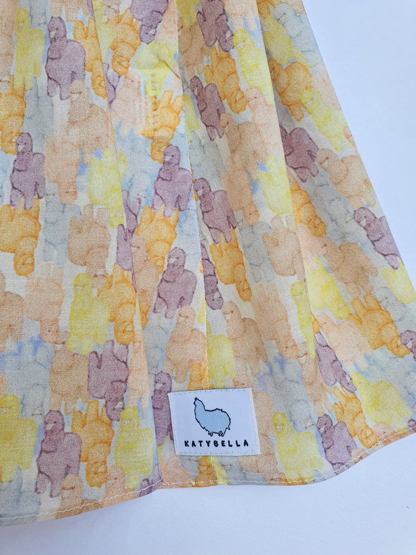 Girls' Summer Sun Dress Alpaca Designer Print Muslin Made in Italy