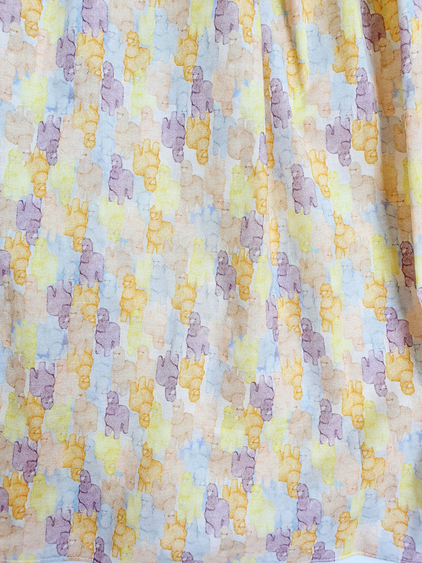 Girls' Summer Sun Dress Alpaca Designer Print Muslin Made in Italy