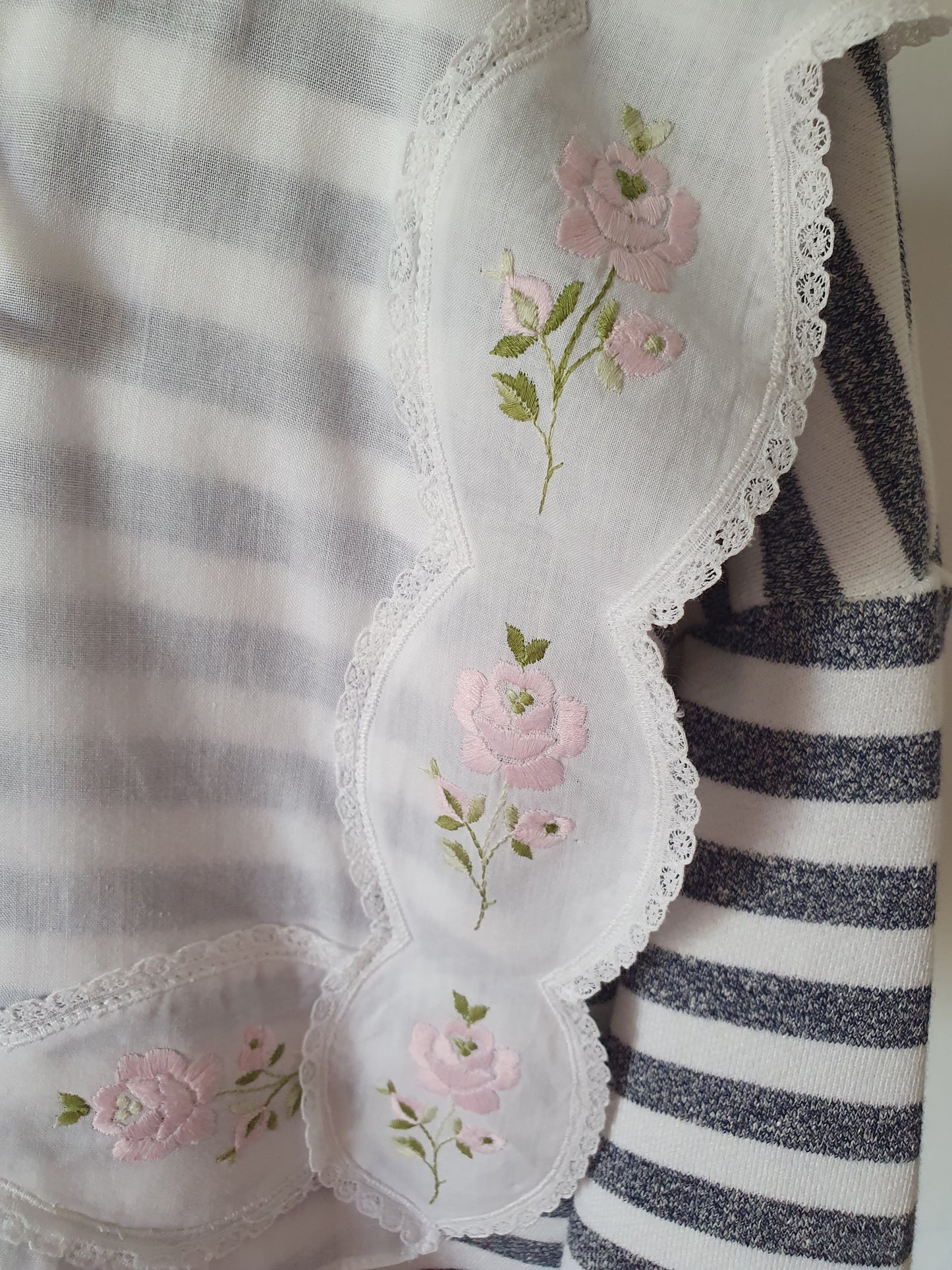 Felpa Girl Righe and Vintage Collar