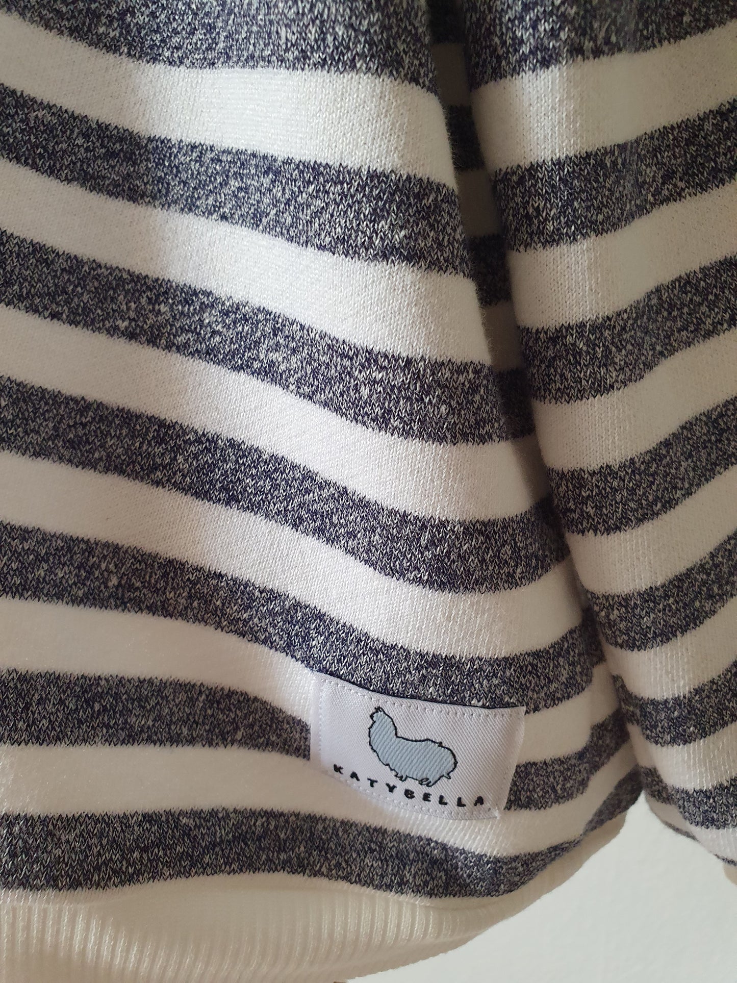Felpa Girl Righe and Vintage Collar