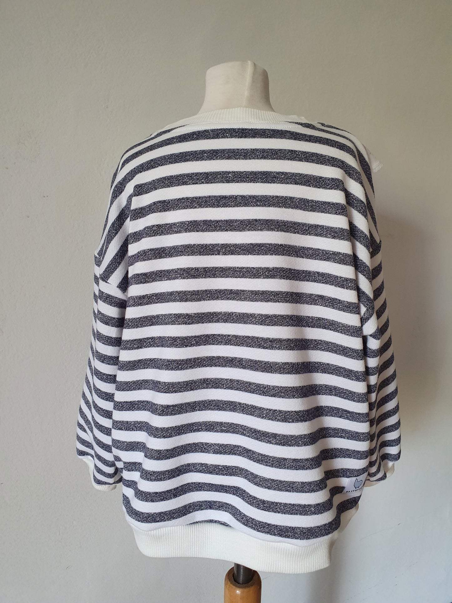 Felpa Girl Righe and Vintage Collar