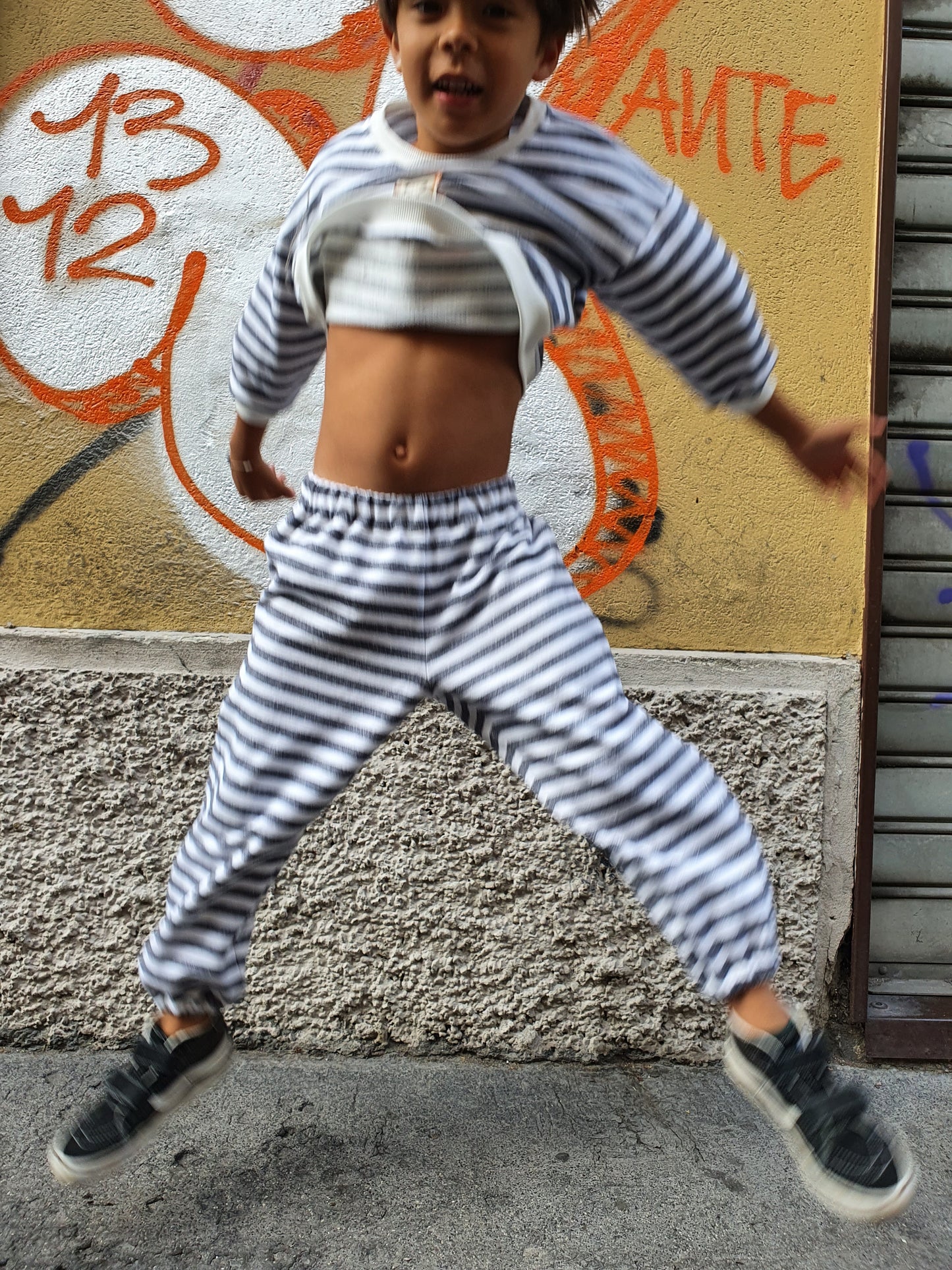 Kids Joggers Righe Stripes Bambino Bambina Made in Italy