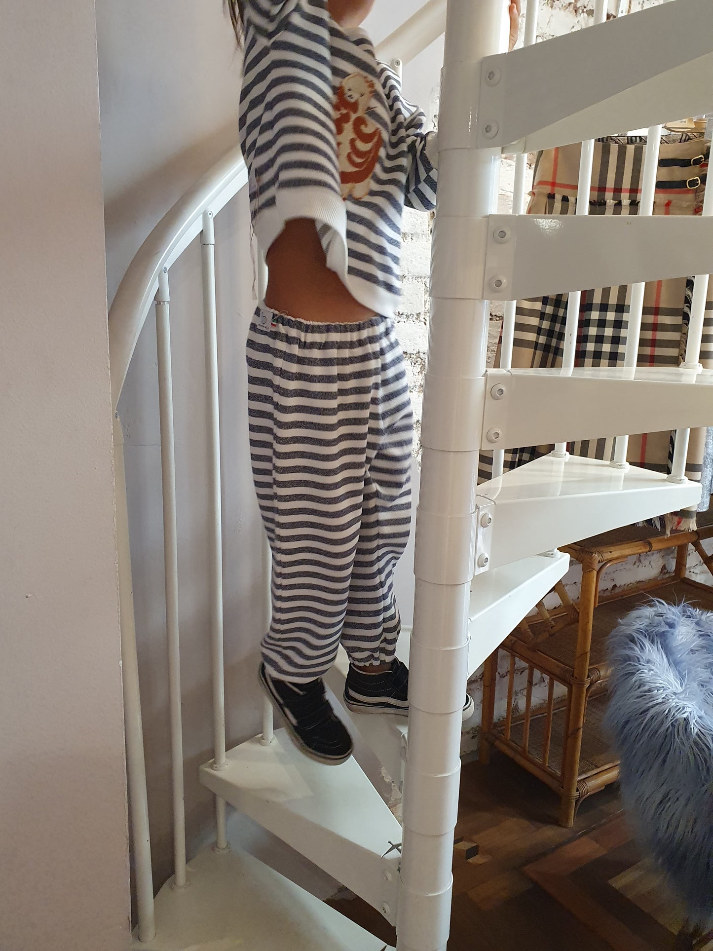 Kids Joggers Righe Stripes Bambino Bambina Made in Italy