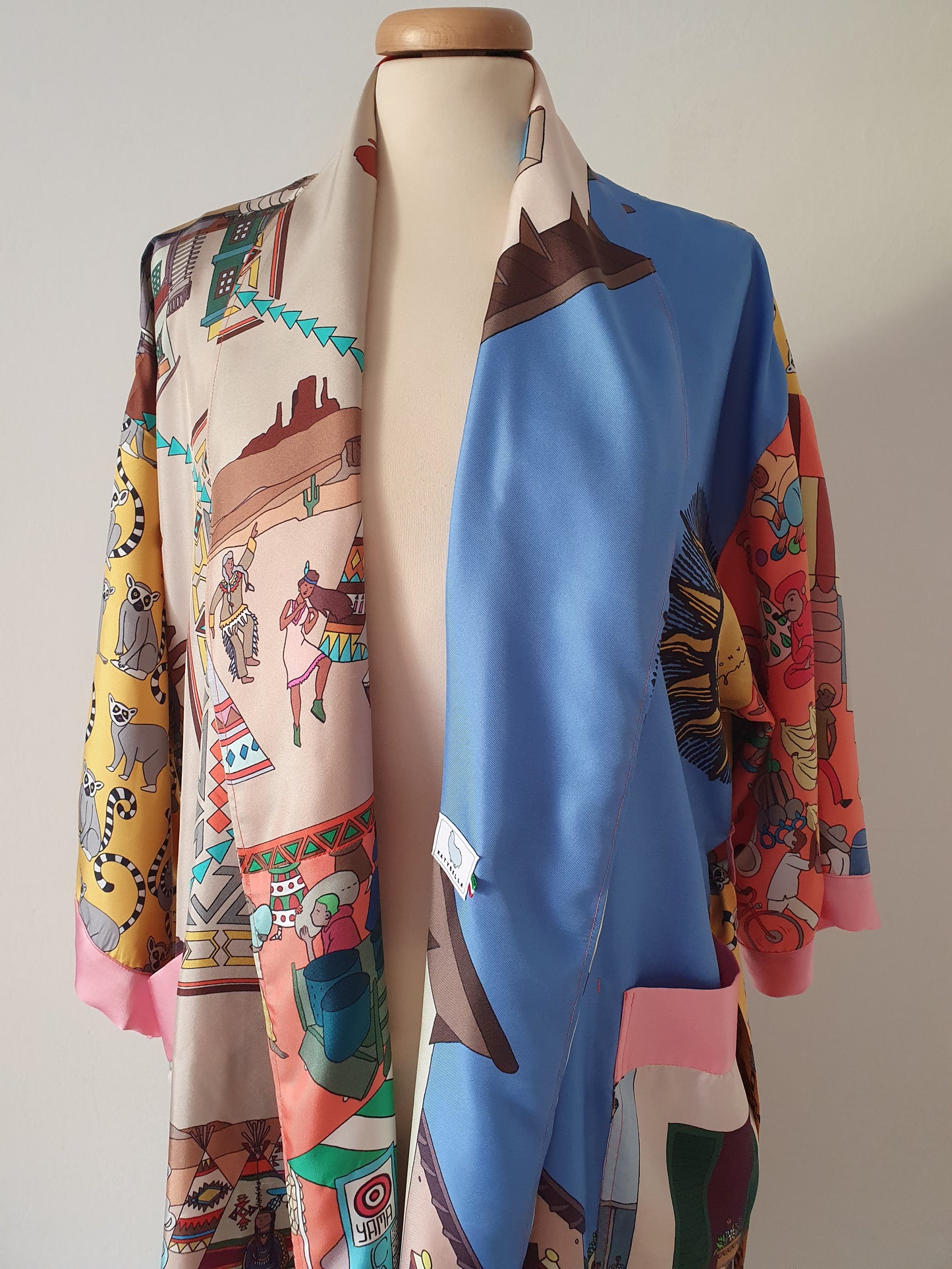 Luxury Full-Length Lounge Kimono - 100% Italian Silk