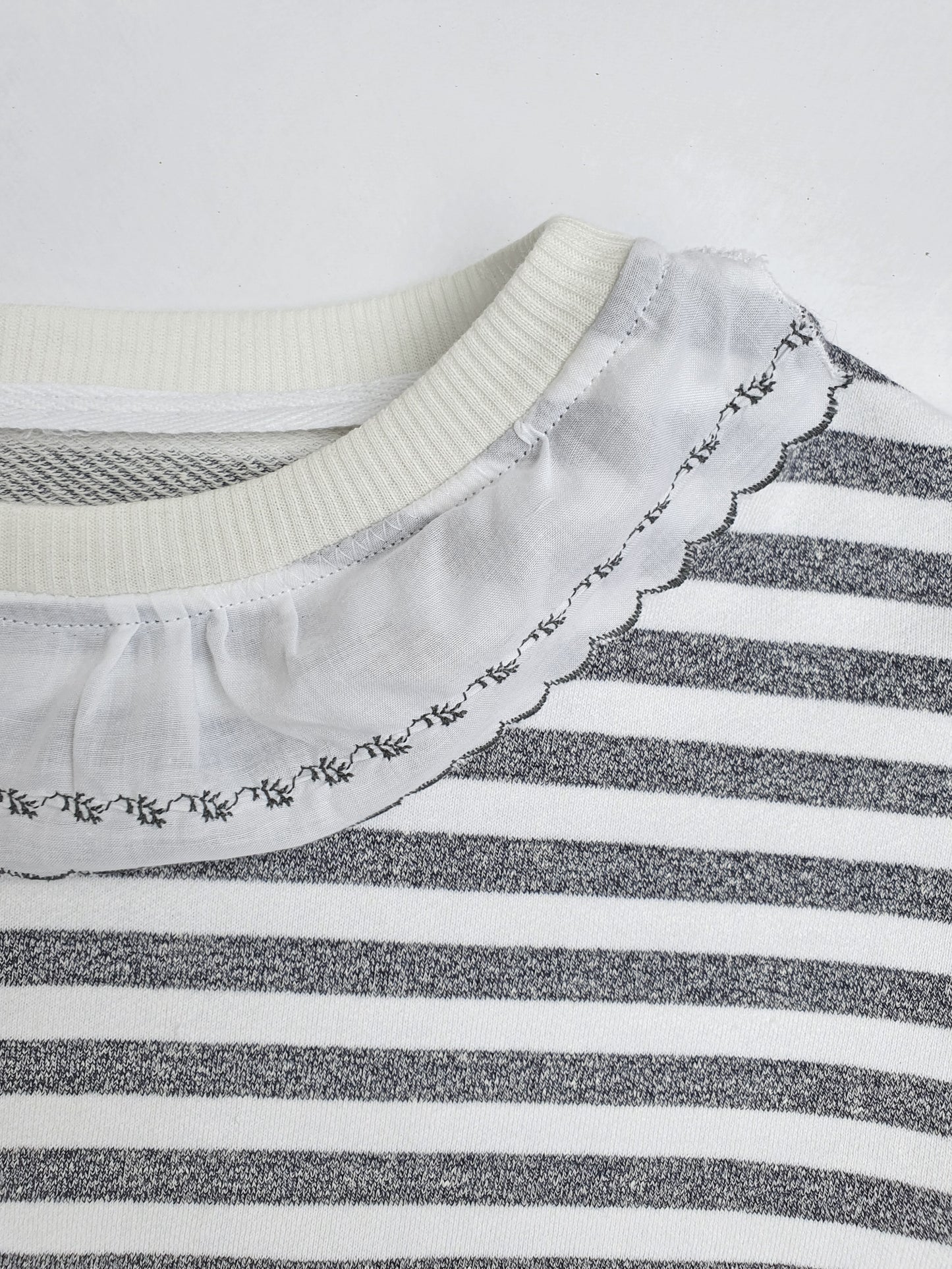 Sweatshirt Stripes for Toddler Vintage Collar