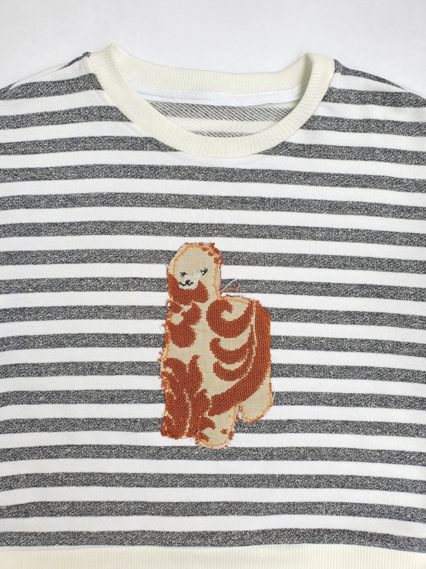 Sweatshirt Stripes for Toddler Vintage Alpaca Appliqué