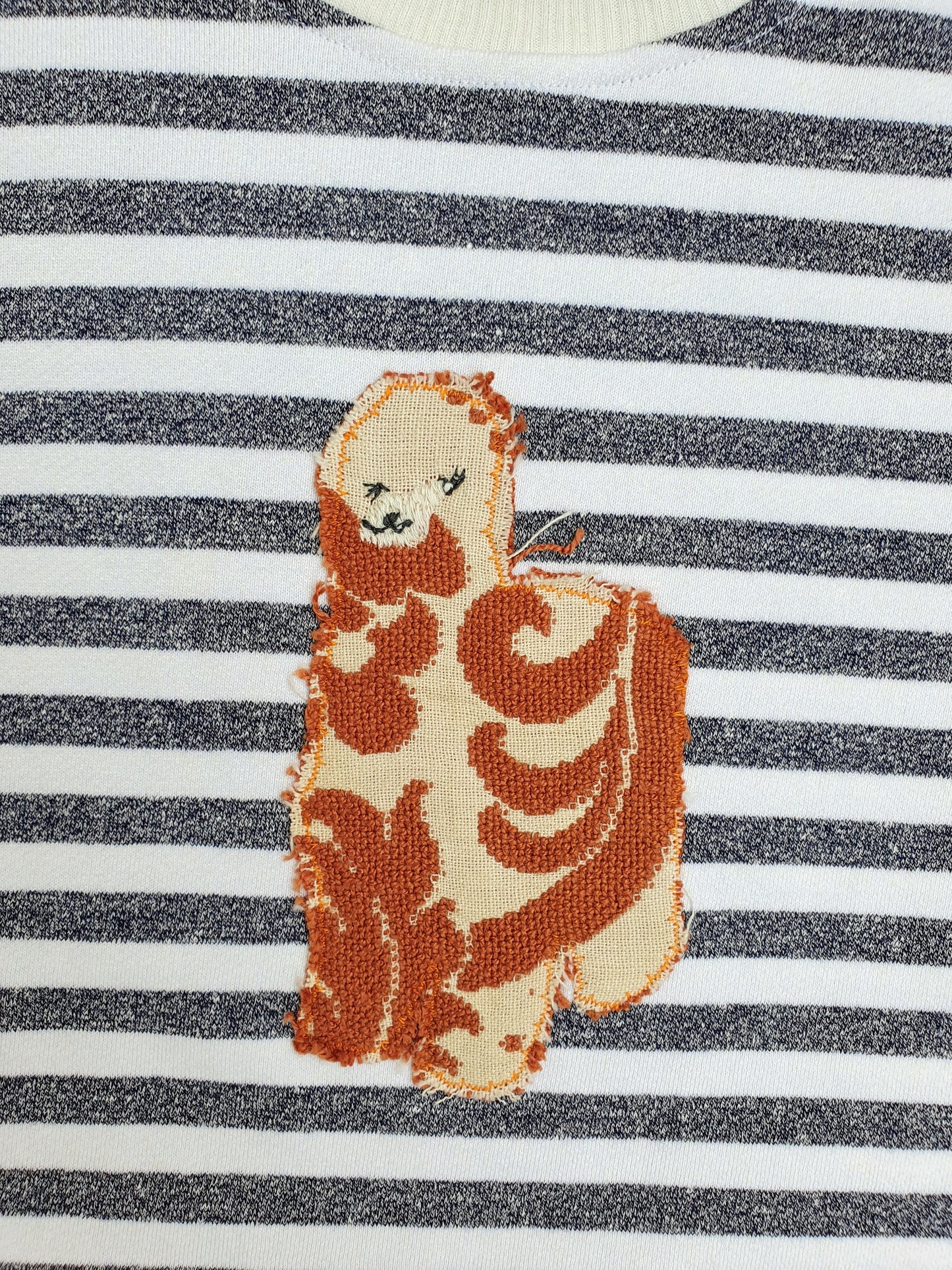Sweatshirt Stripes for Toddler Vintage Alpaca Appliqué