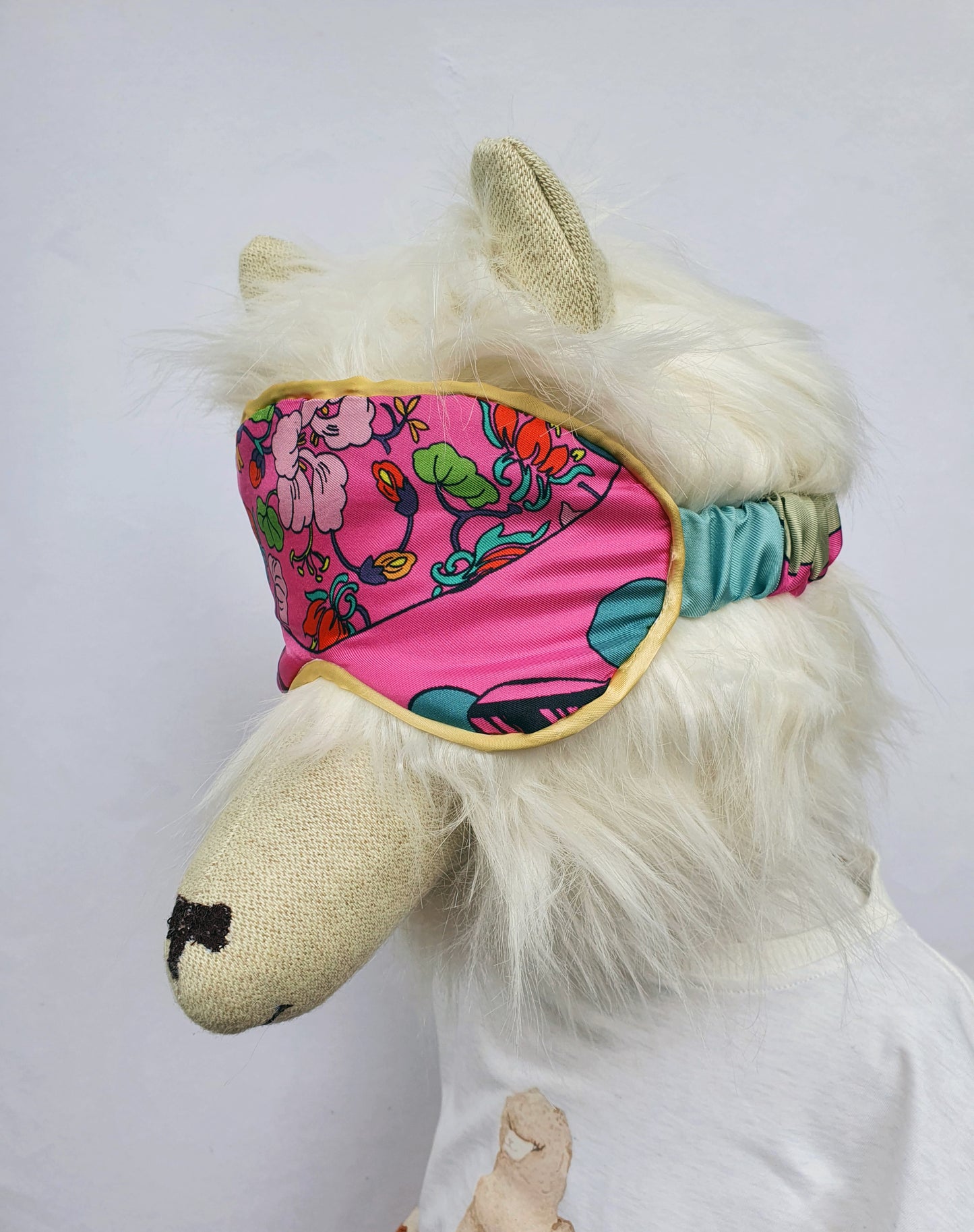 Luxury Silk Sleeping Mask - Pink Flower Print