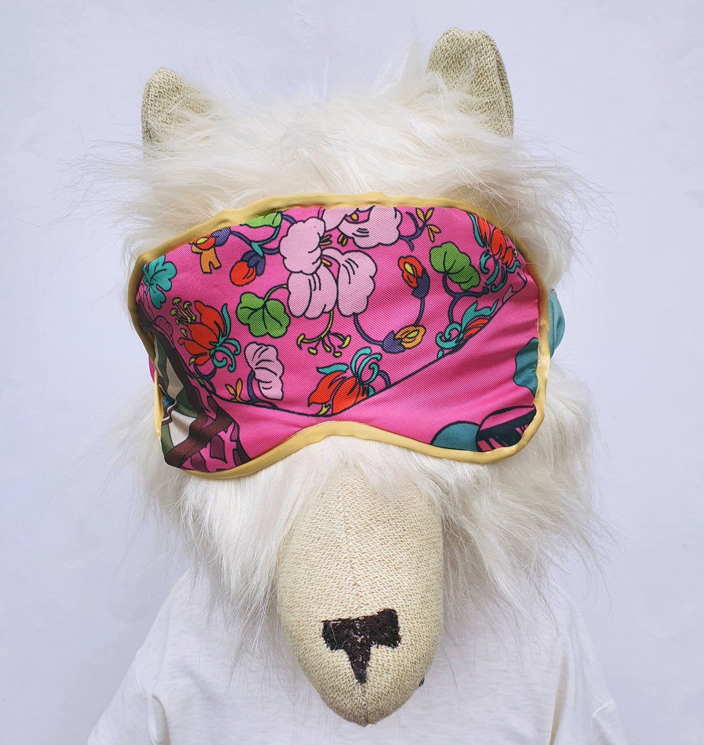 Luxury Silk Sleeping Mask - Pink Flower Print