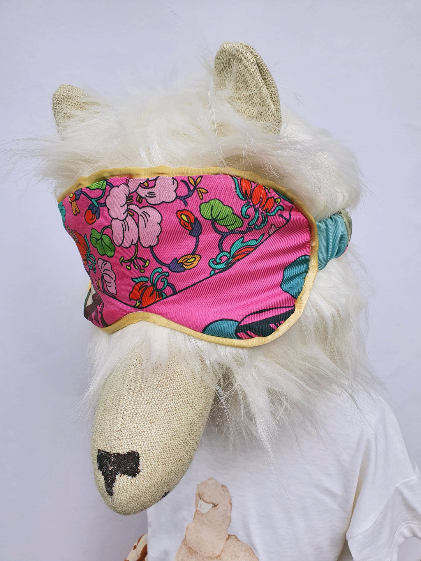 Luxury Silk Sleeping Mask - Pink Flower Print