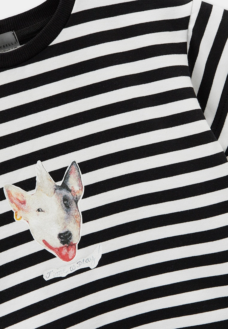 Maglietta bambino bambina a maniche corte Time to Play! Funky Dog Righe Stripes