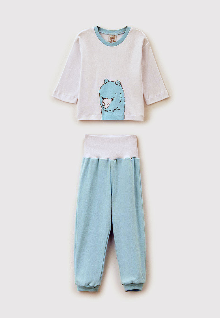 Luxurious Kidswear Pyjamas with Baby Alpaca Print PJs Bambino