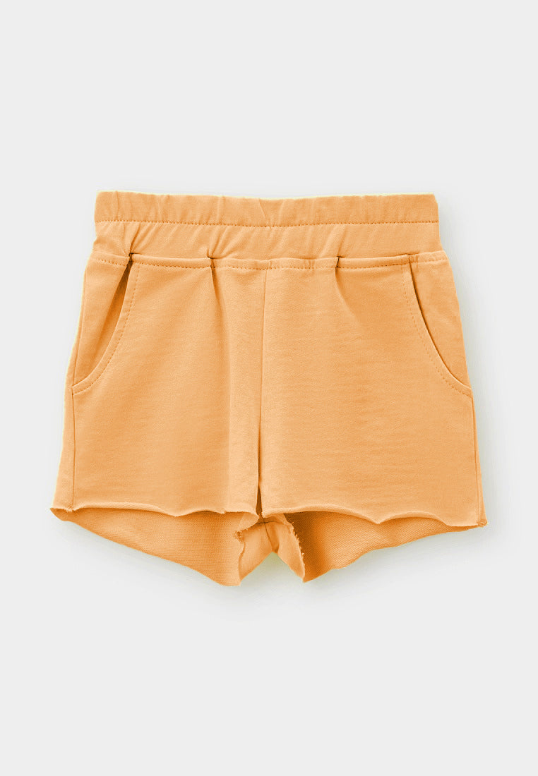 Baby and Toddler Shorts in organic cotton orange Made in Italy