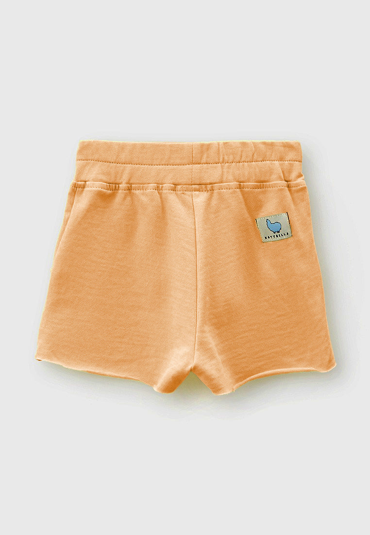 Baby and Toddler Shorts in organic cotton orange Made in Italy