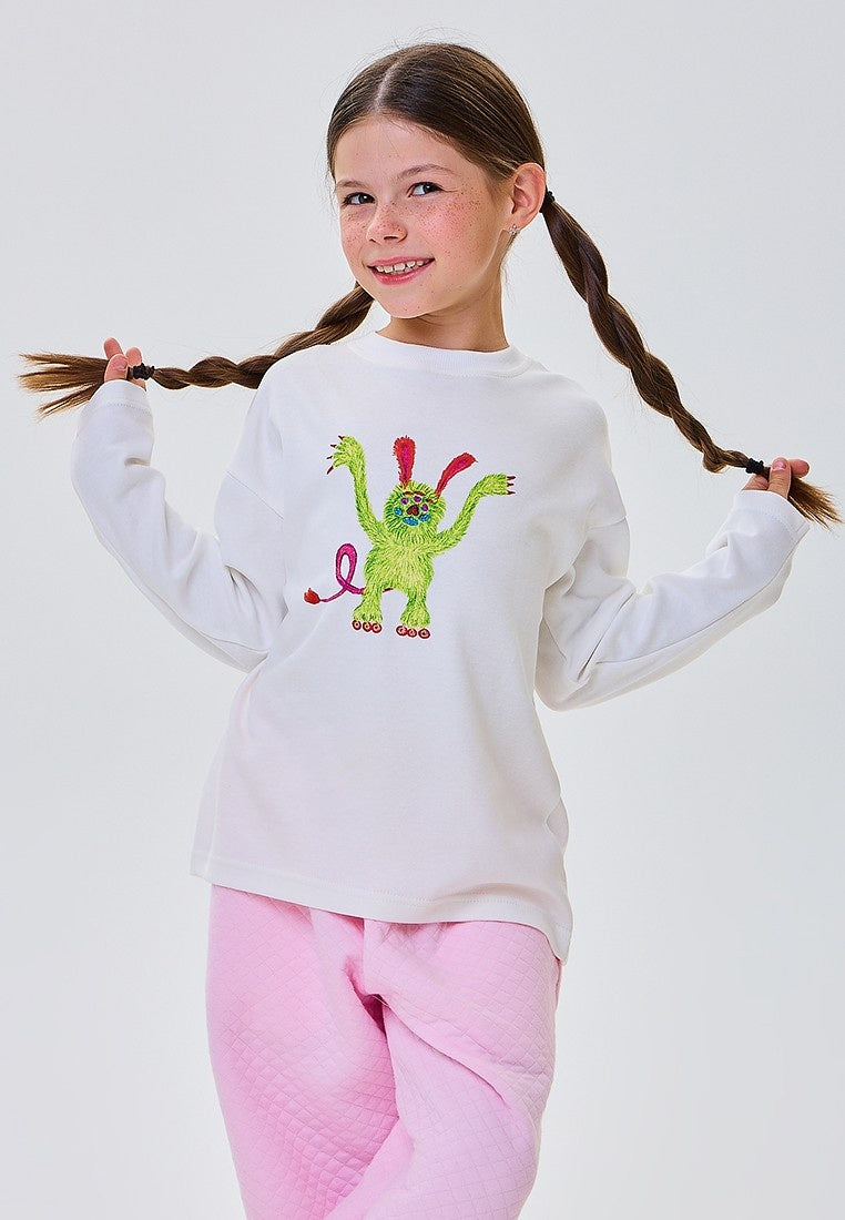 Maglietta a maniche lunghe da bambini Kids Longsleeve Little Monster