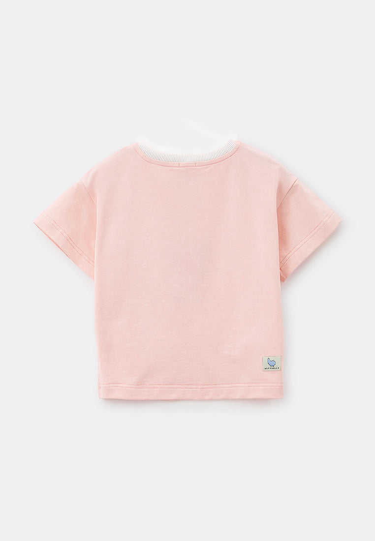 Maglietta bambino bambina a maniche corte Time to Play! Funky Dog Pink
