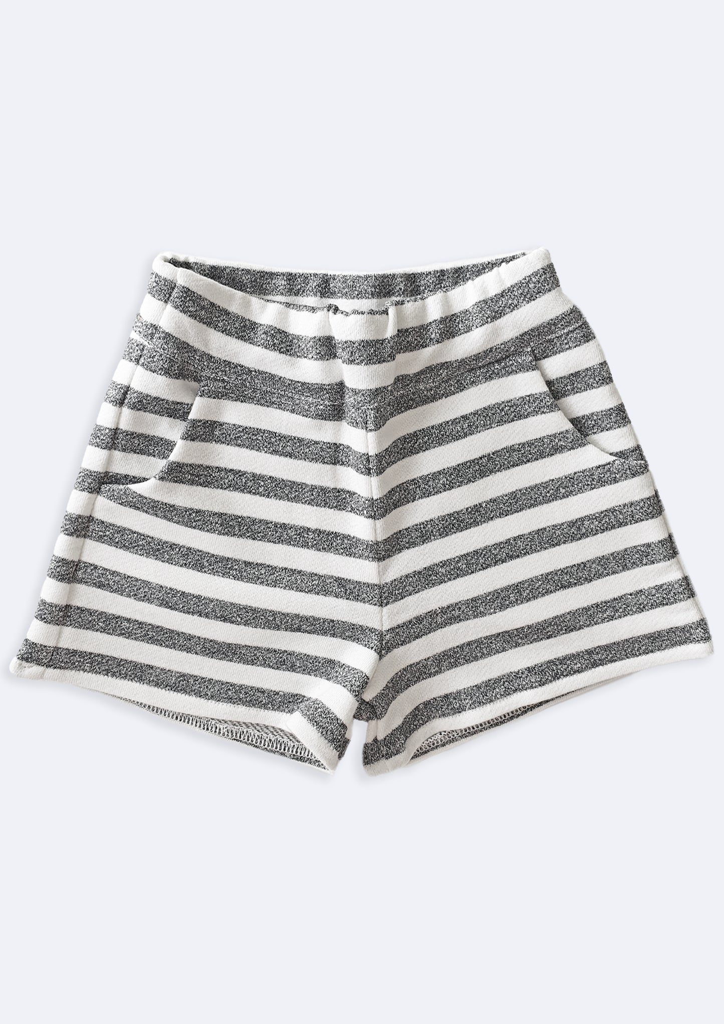 Baby and Toddler Shorts in organic cotton felpa stripes