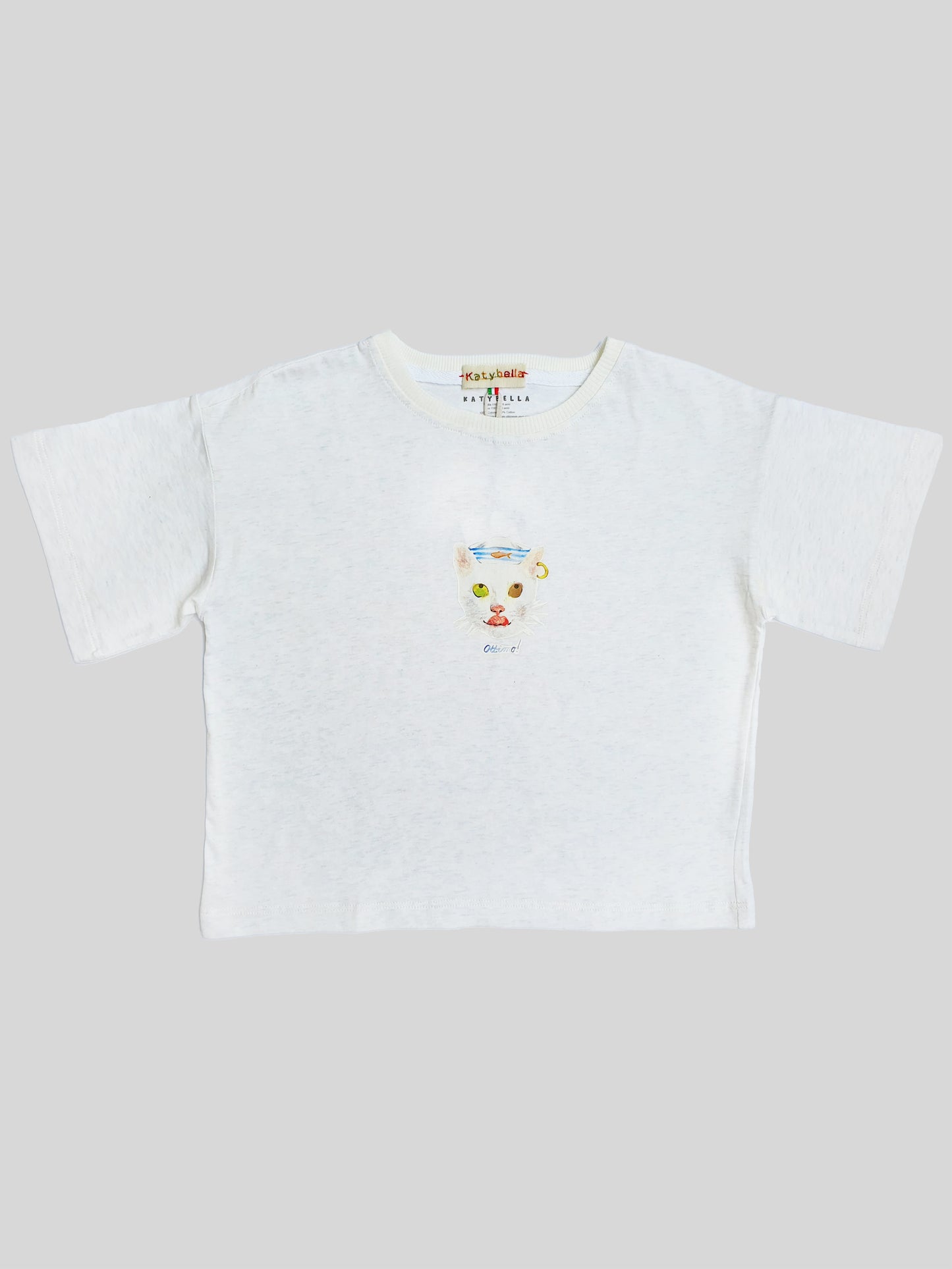 T-shirt a maniche corte Ottimo!Cat Off White