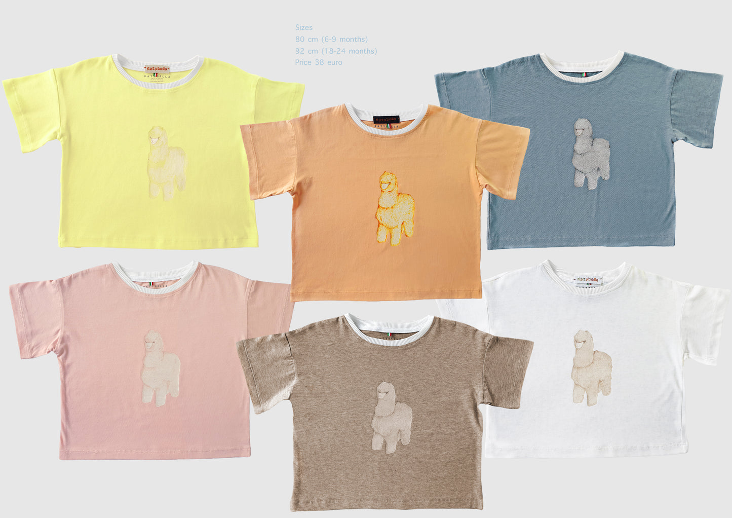 Toddler Baby T-shirt Premium Italian Cotton Yellow