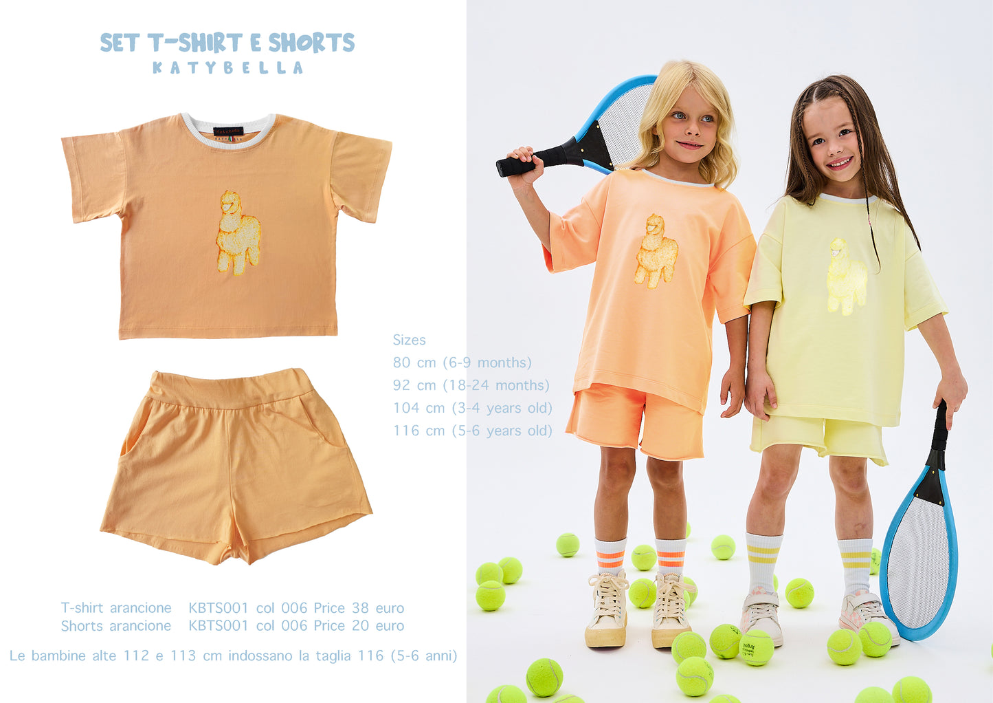 Toddler Baby T-shirt Premium Italian Cotton Orange