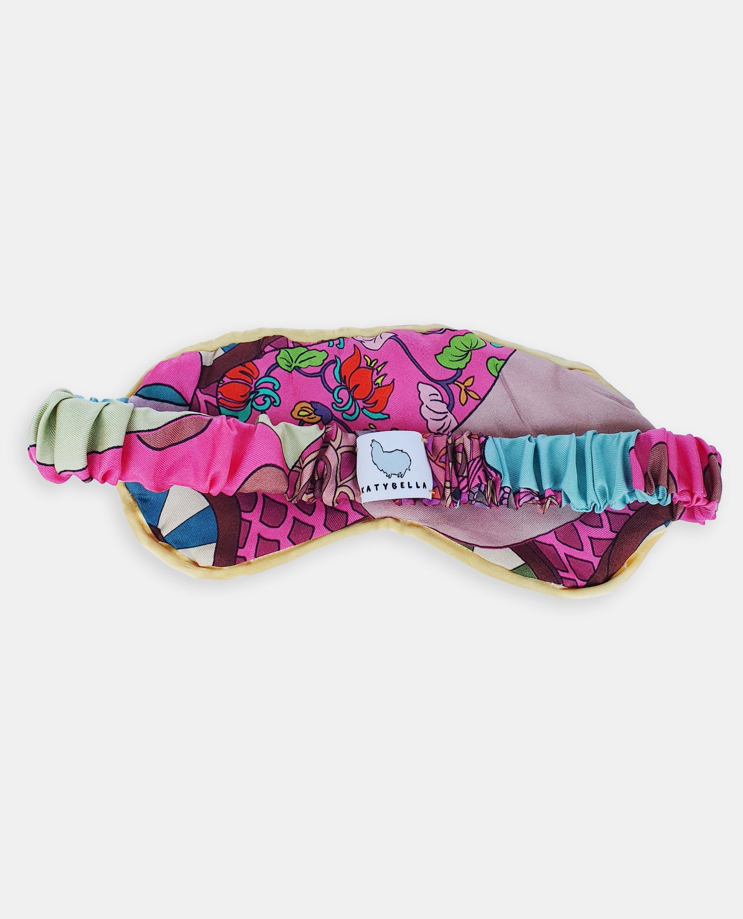 Luxury Silk Sleeping Mask - Pink Flower Print
