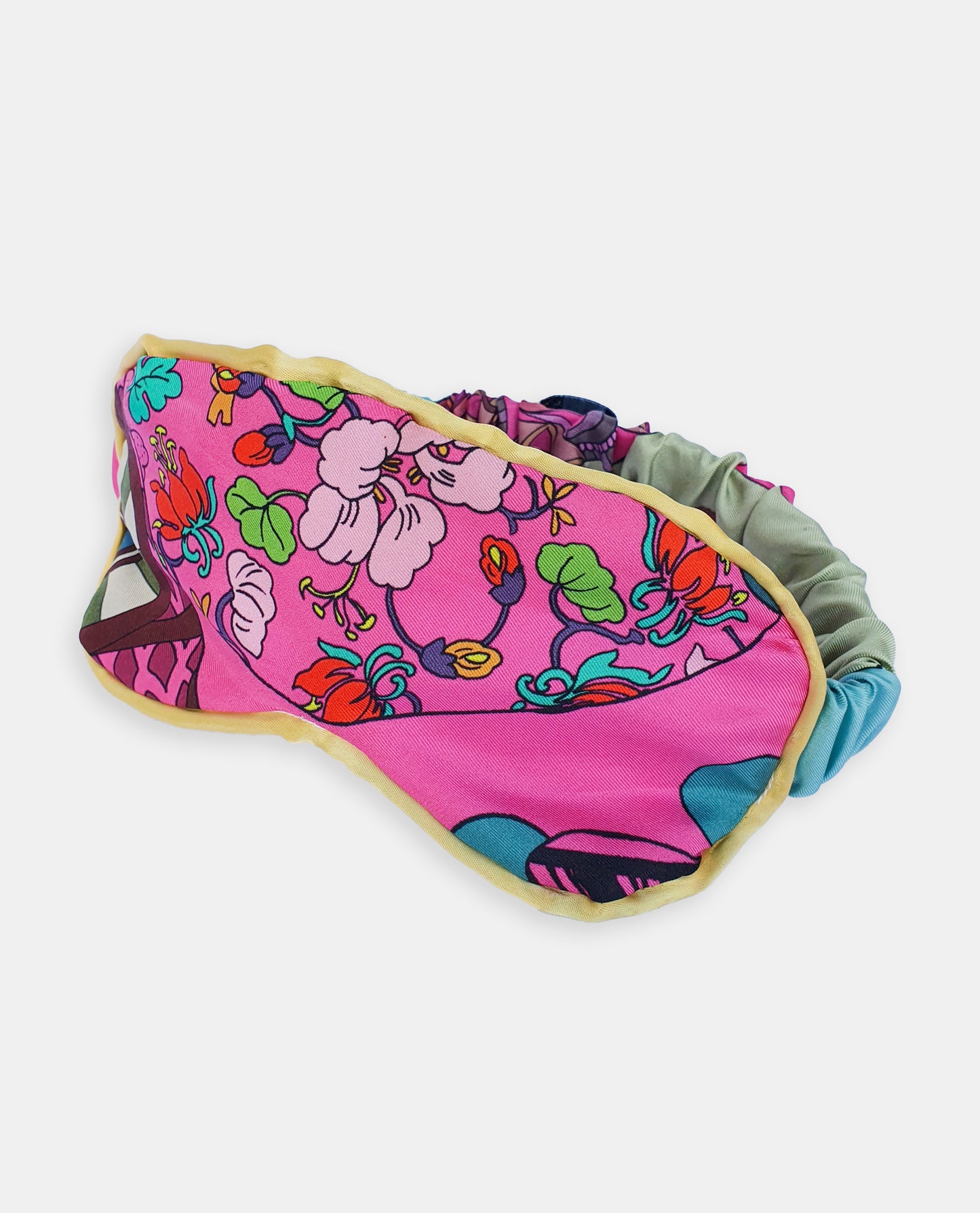 Luxury Silk Sleeping Mask - Pink Flower Print