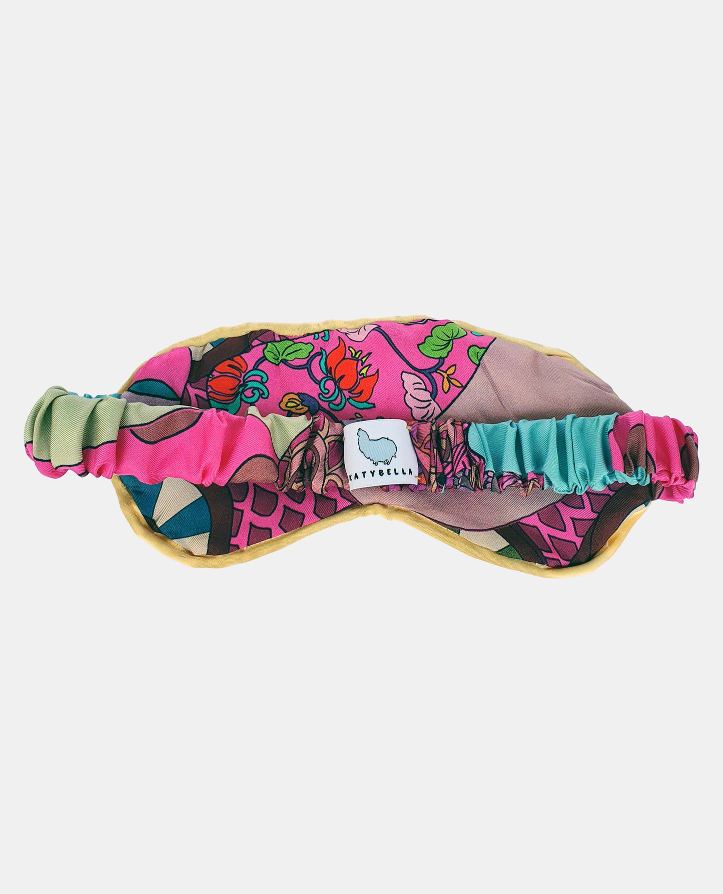 Luxury Silk Sleeping Mask - Pink Flower Print