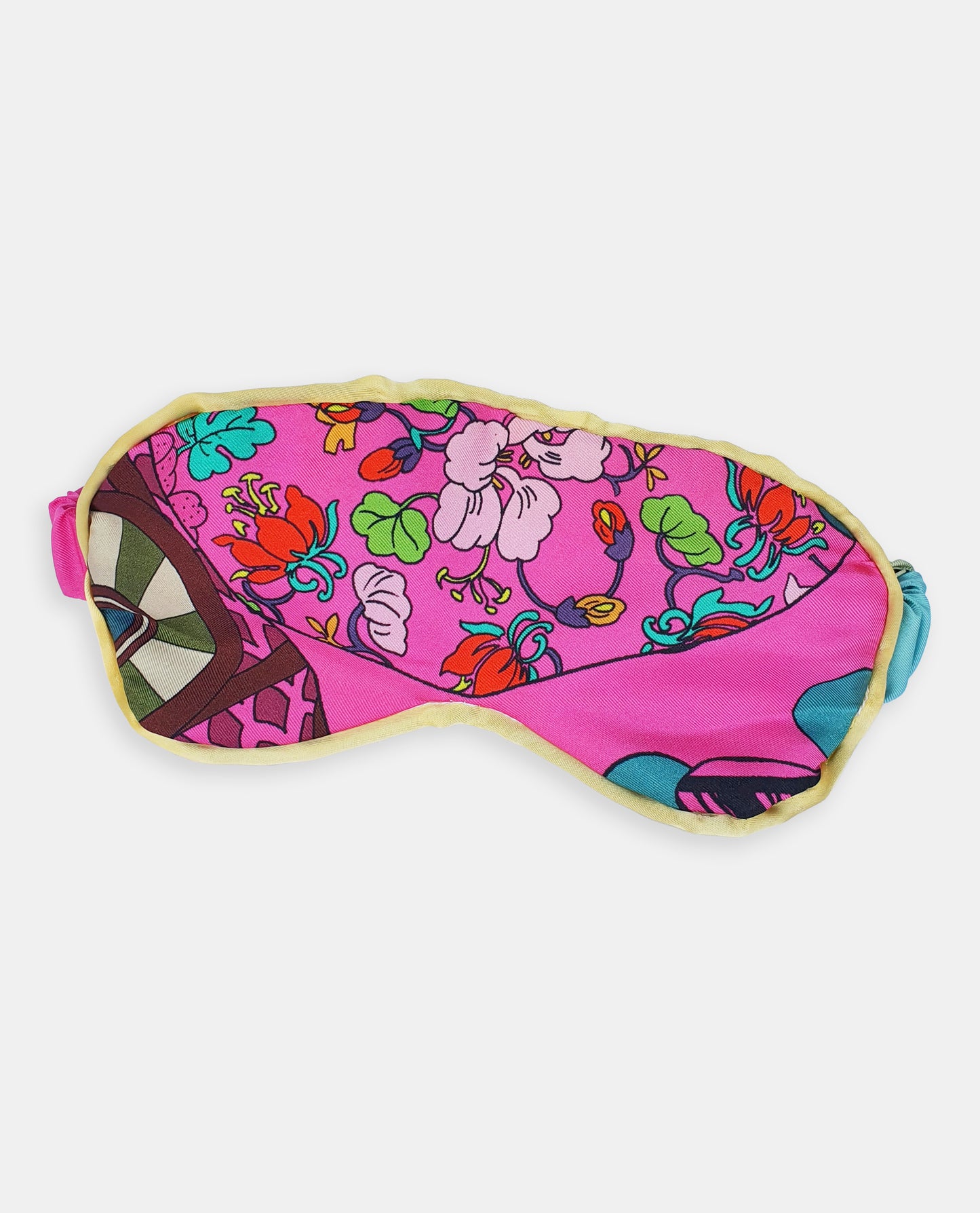 Luxury Silk Sleeping Mask - Pink Flower Print