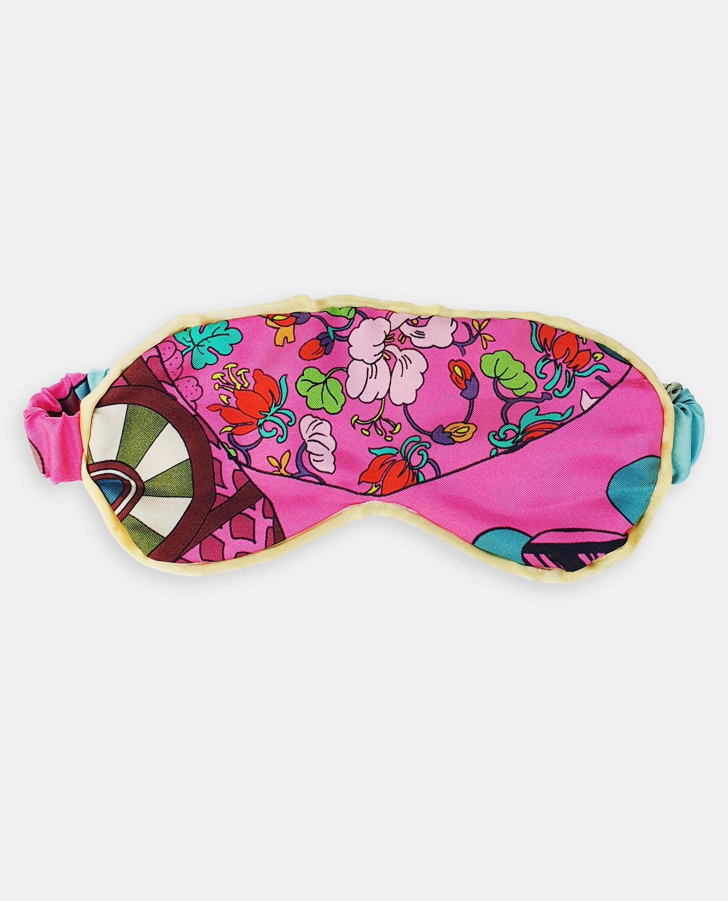 Luxury Silk Sleeping Mask - Pink Flower Print