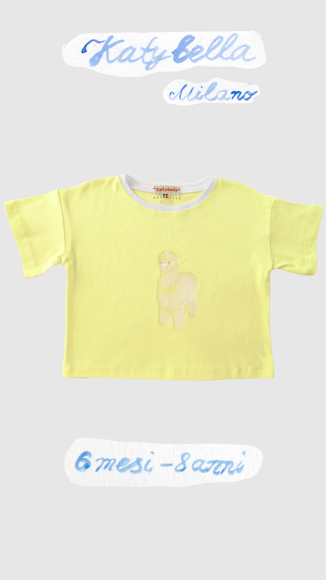 Toddler Baby T-shirt Premium Italian Cotton Yellow