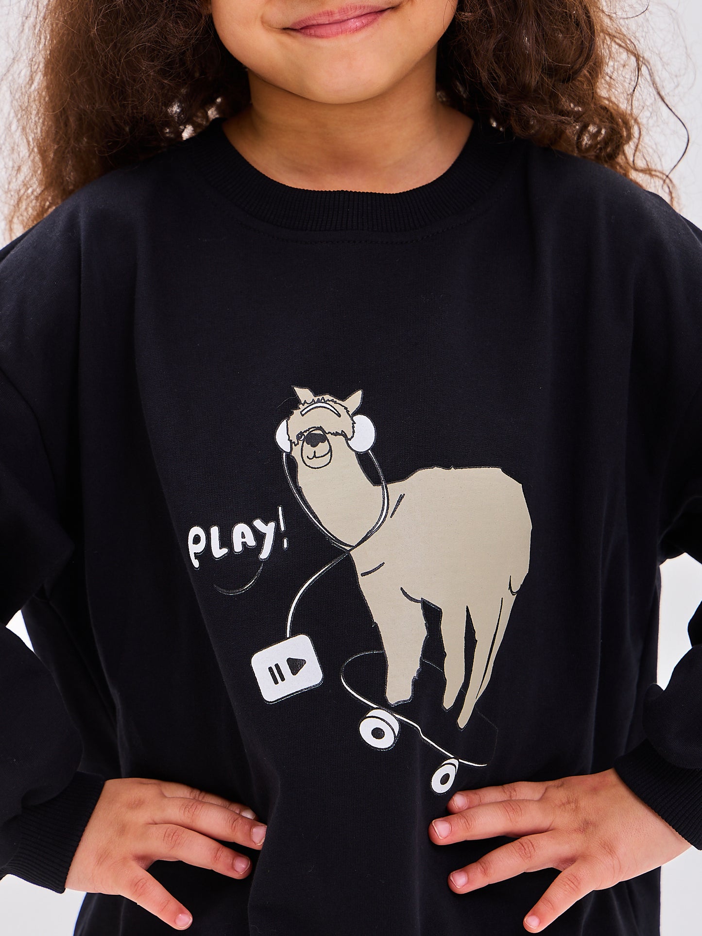 Tuta Bambino Bambina Nero Skate Alpaca