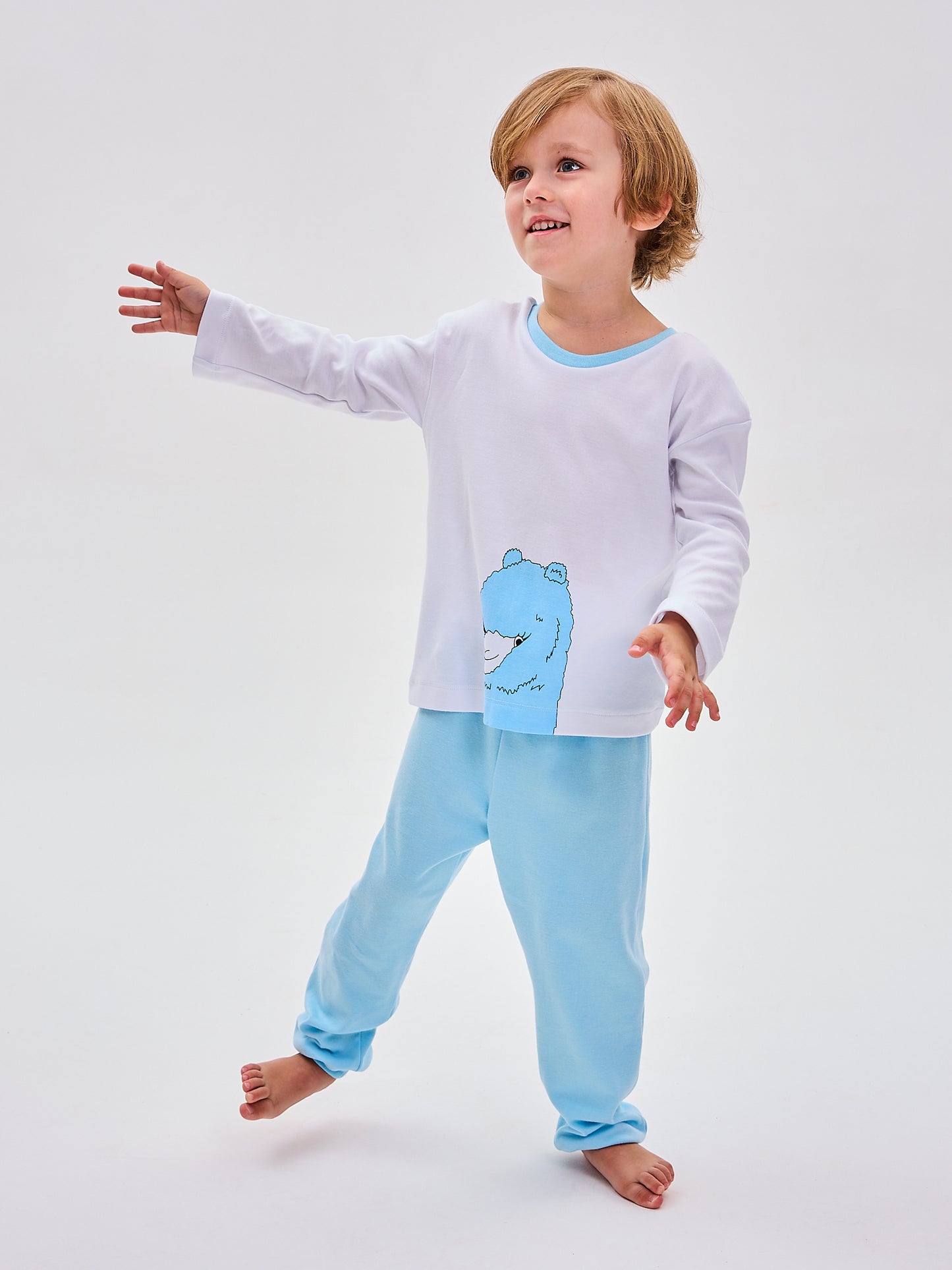 Luxurious Kidswear Pyjamas with Baby Alpaca Print PJs Bambino