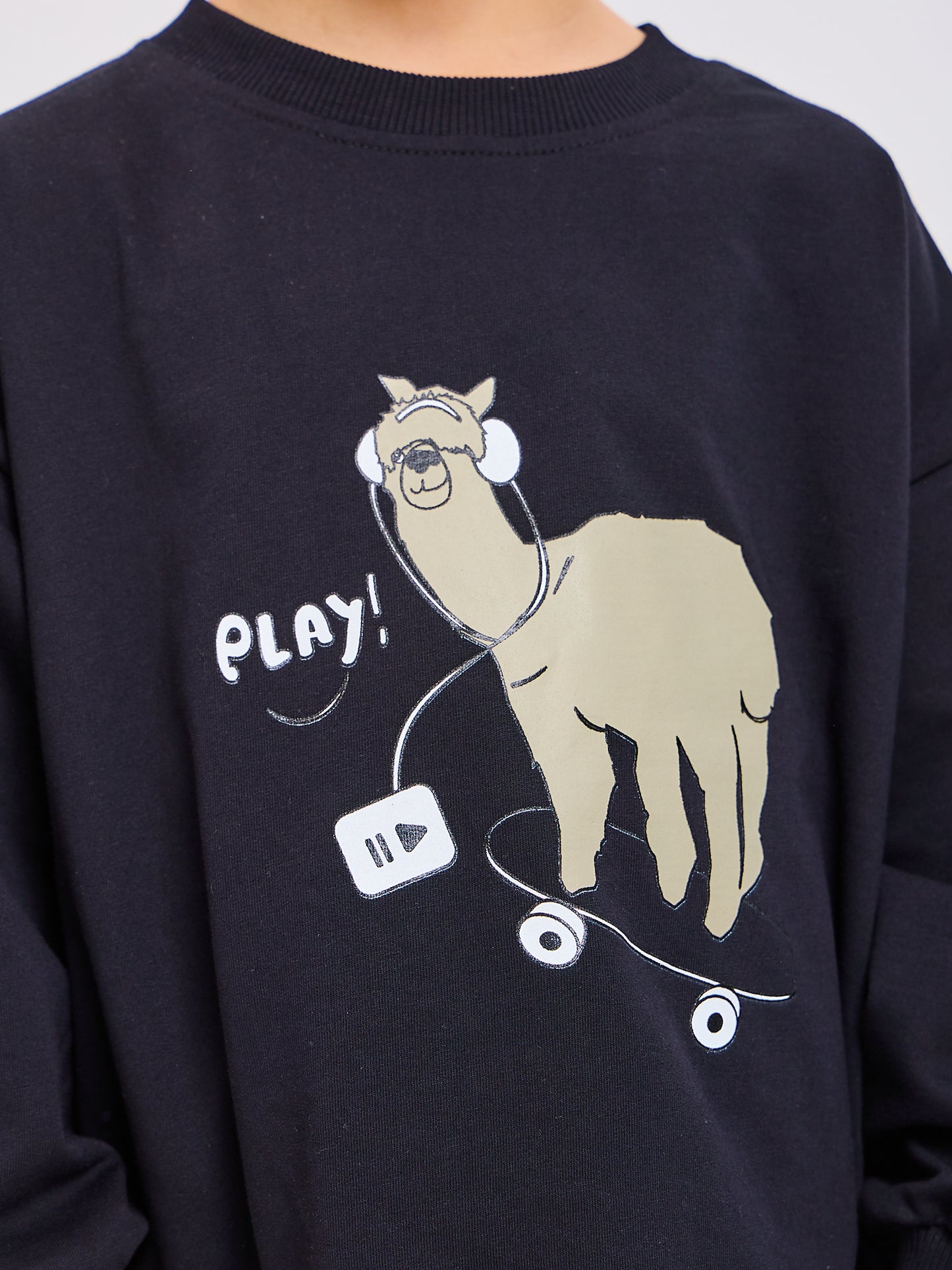 Tuta Bambino Bambina Nero Skate Alpaca