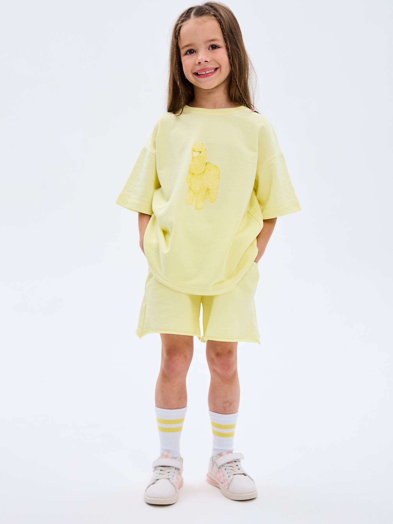 Baby and Toddler Shorts in organic cotton yellow