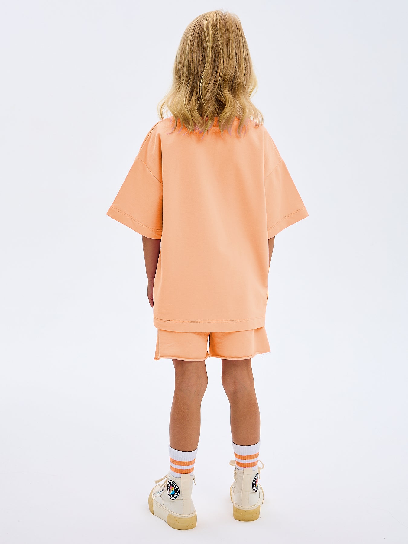 Baby and Toddler Shorts in organic cotton orange Made in Italy