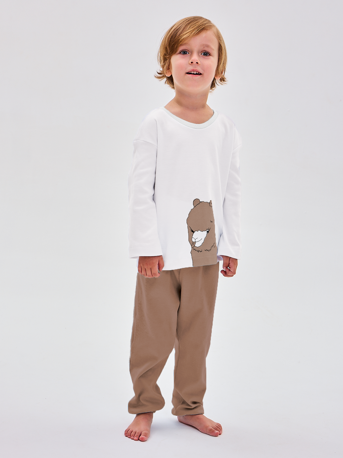 Luxurious Kidswear Pyjamas with Baby Alpaca Print PJs