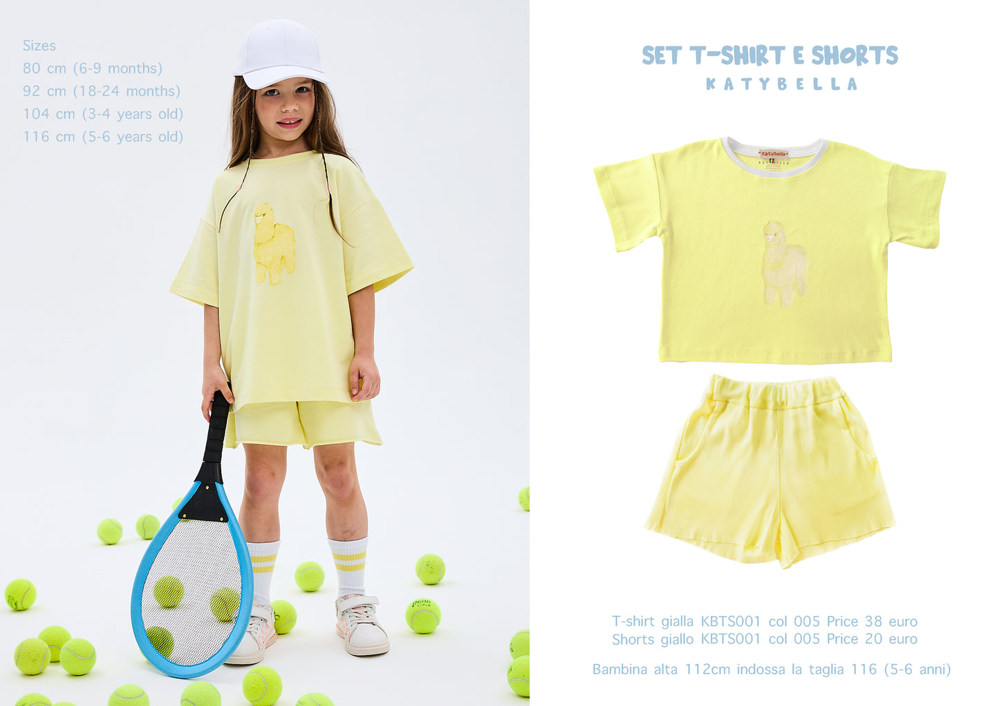 Toddler Baby T-shirt Premium Italian Cotton Yellow