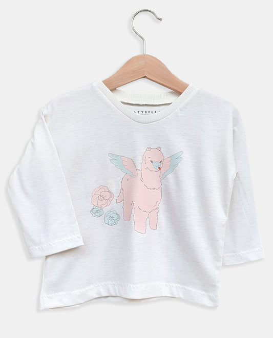 Maglietta bambini a maniche lunghe Alpaca Fatina