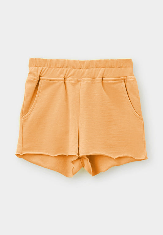 Baby and Toddler Shorts in organic cotton orange Made in Italy