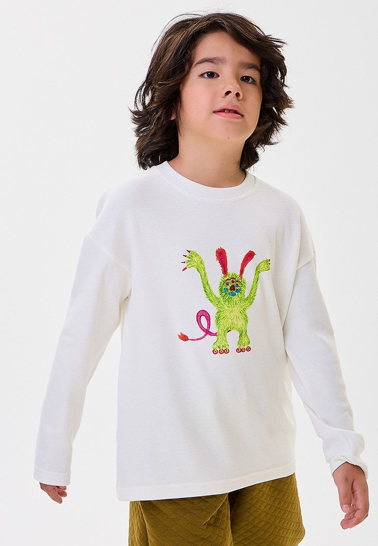 Maglietta a maniche lunghe da bambini Kids Longsleeve Little Monster