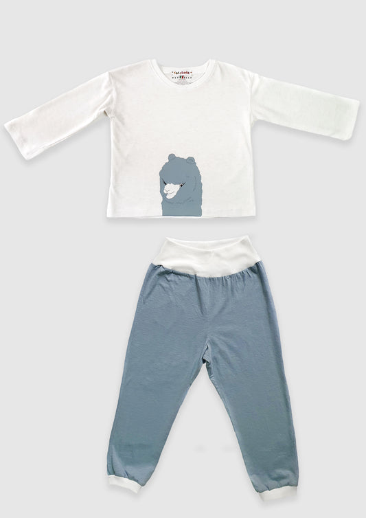Luxurious Kidswear Pyjamas with Baby Alpaca Print PJs