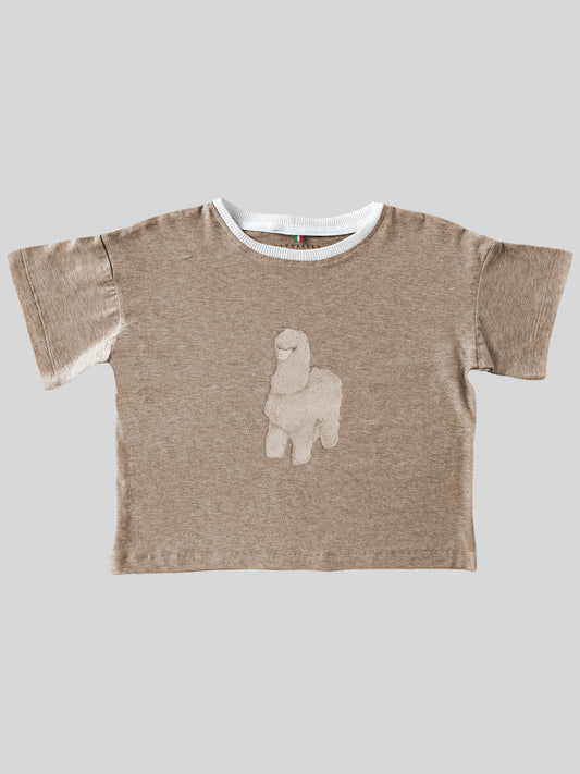 Toddler Baby T-shirt Premium Italian Cotton Beige