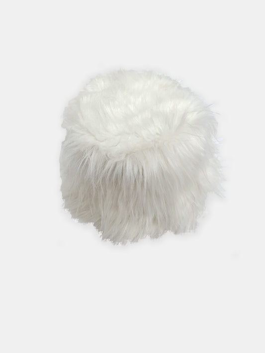 White Fur Bucket Hat Donna