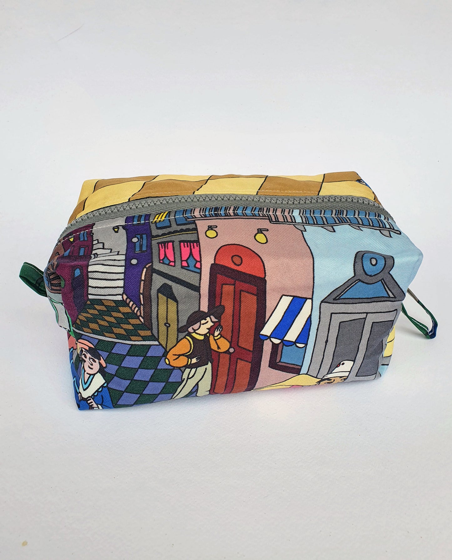 Luxury Silk Beauty Set – Naples Motif Print - Made in Italy
