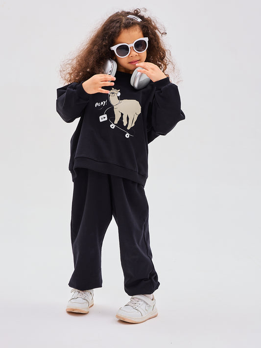 Tuta Bambino Bambina Nero Skate Alpaca