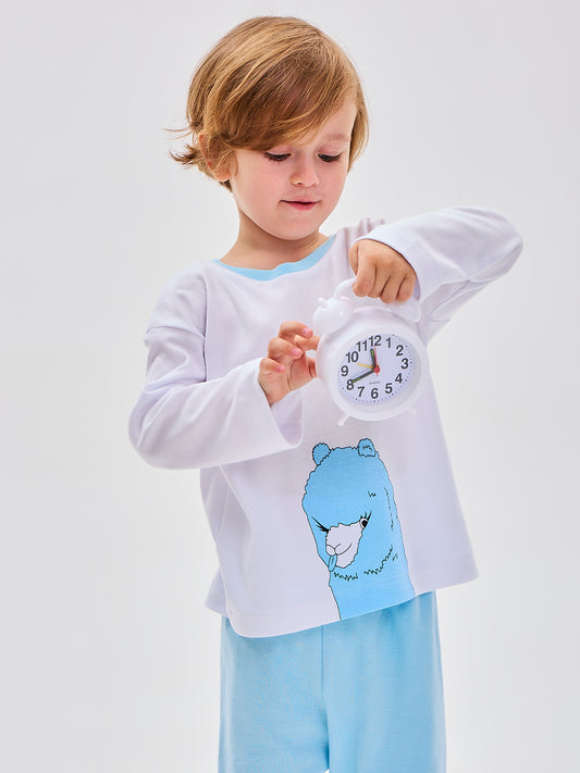 Luxurious Kidswear Pyjamas with Baby Alpaca Print PJs Bambino